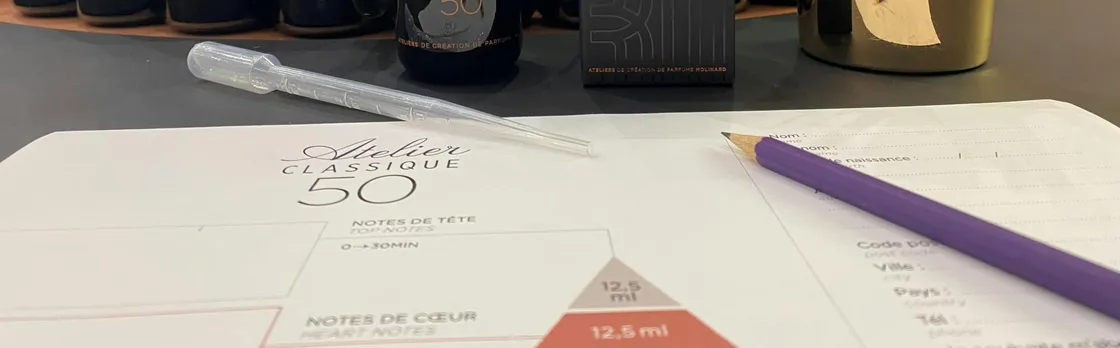 Classic perfume workshop by Molinard Parfums in Grasse Bastide