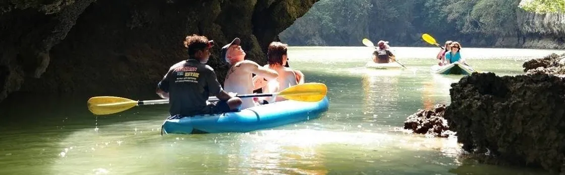 Full-day sea kayaking guided island tour from Khao Lak