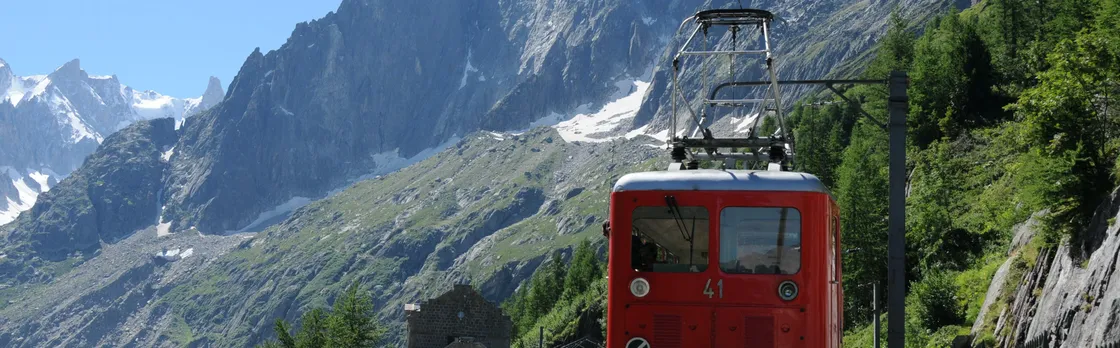 Geneva to Chamonix bus transfer with cable car and mountain train