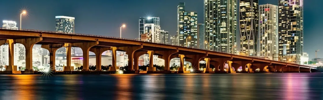 Miami night skyline cruise with premium open bar and views
