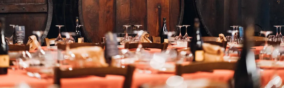 Wine experience with typical lunch in a farm vineyard