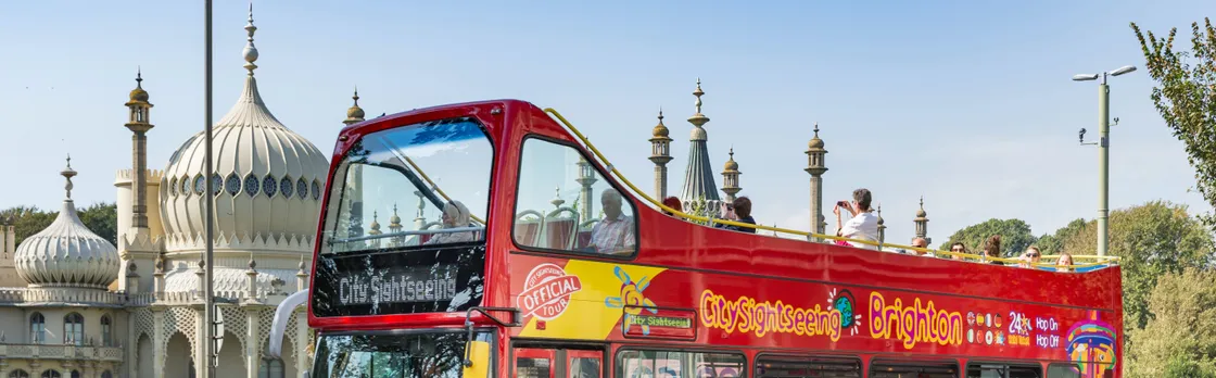 City Sightseeing hop-on hop-off bus tour of Brighton