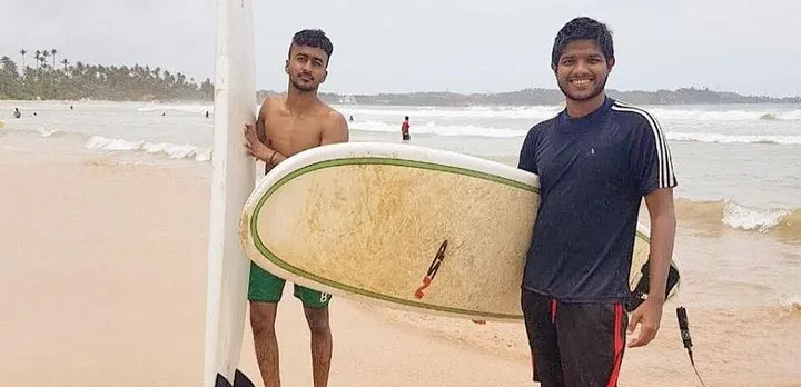 Surfing in Unawatuna