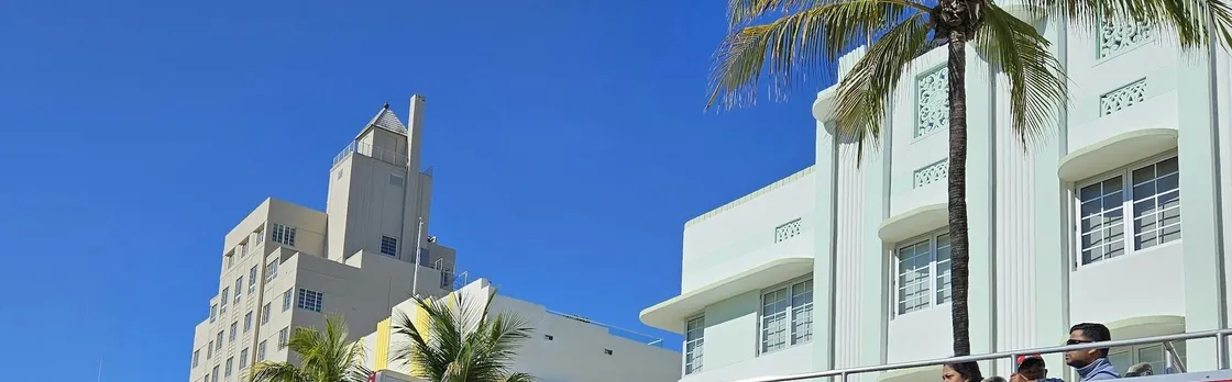Double Decker sightseeing bus tour of Miami