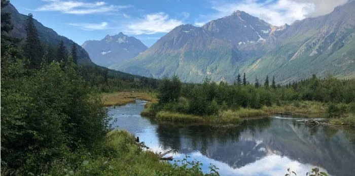 Chugach State Park summer valley and forest hike