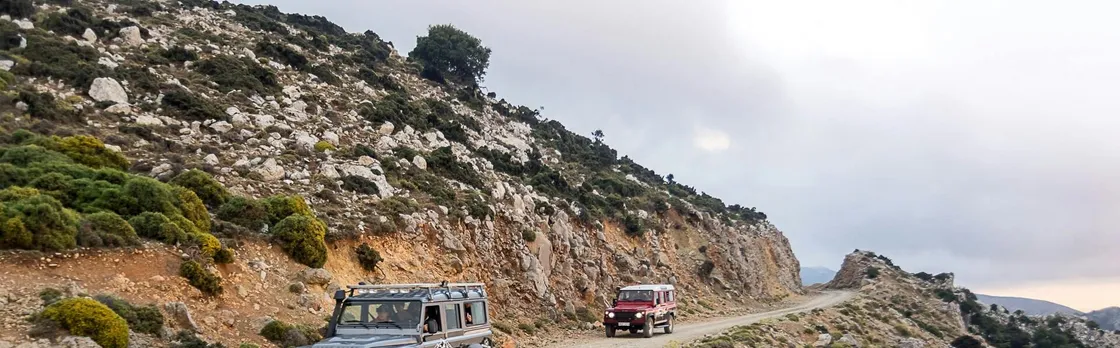 4x4 off-road tour of Crete’s mountains with taverna lunch