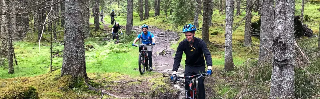 Guided mountain bike tour through the Voss hills