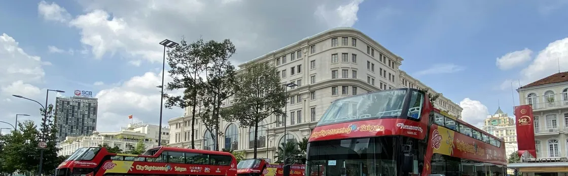 City Sightseeing hop-on hop-off bus tour of Saigon