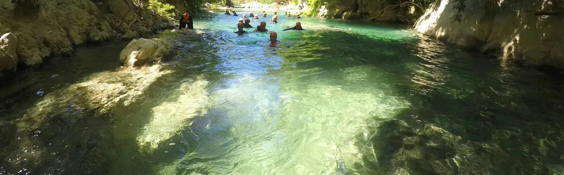 Family outdoor adventure experience in Aladdin's Canyon