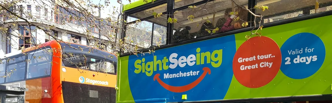Manchester hop-on hop-off sightseeing bus tour