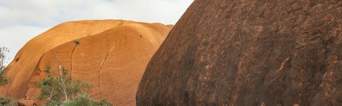 Uluru sunrise and self-balancing scooter