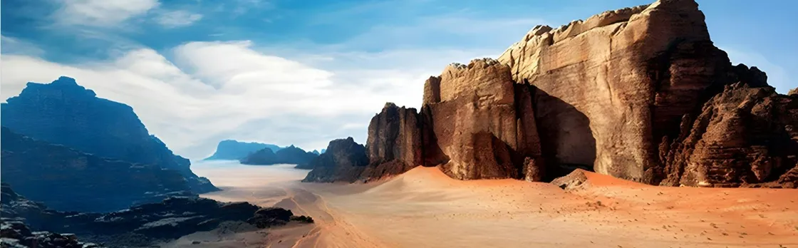 Wadi Rum desert valley private tour from Dead Sea