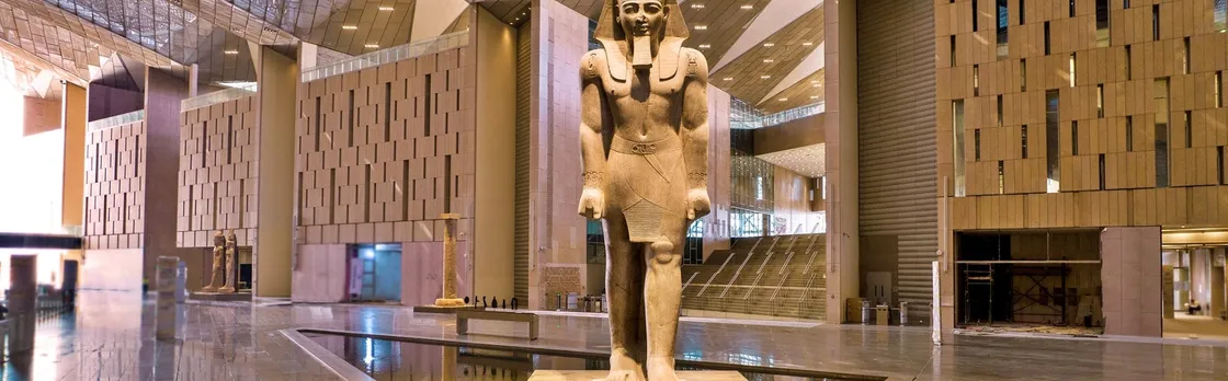 The Grand Egyptian Museum and Giza Pyramids with flights from Hurghada