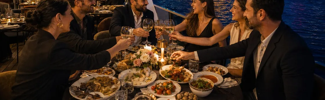 Bosphorus dinner cruise and live show