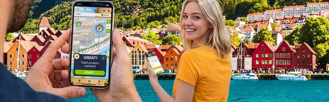 Self-guided digital scavenger hunt in Bergen