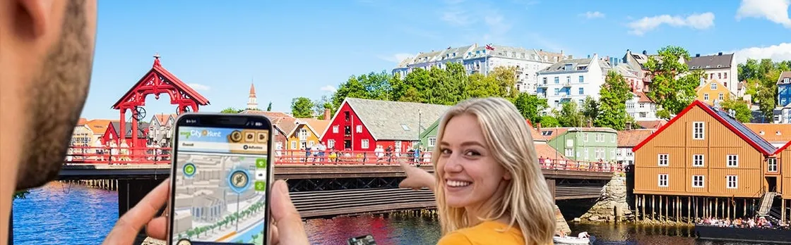 Self-guided digital scavenger hunt in Trondheim