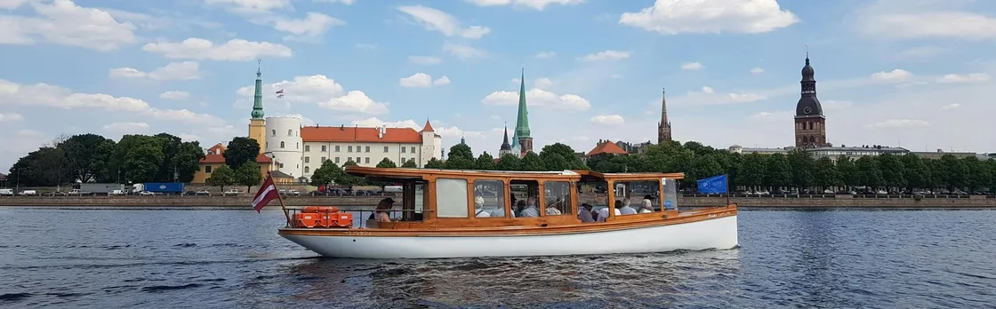 Riga by canal sightseeing boat tour