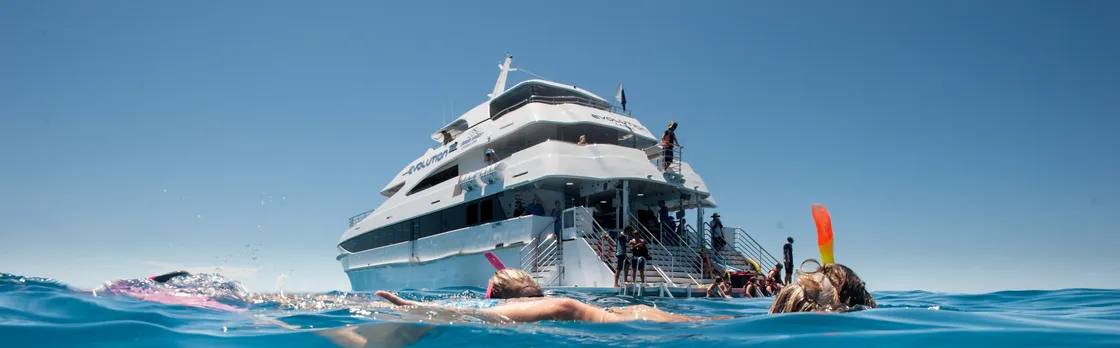 Great Barrier Reef cruise with scenic helicopter flight