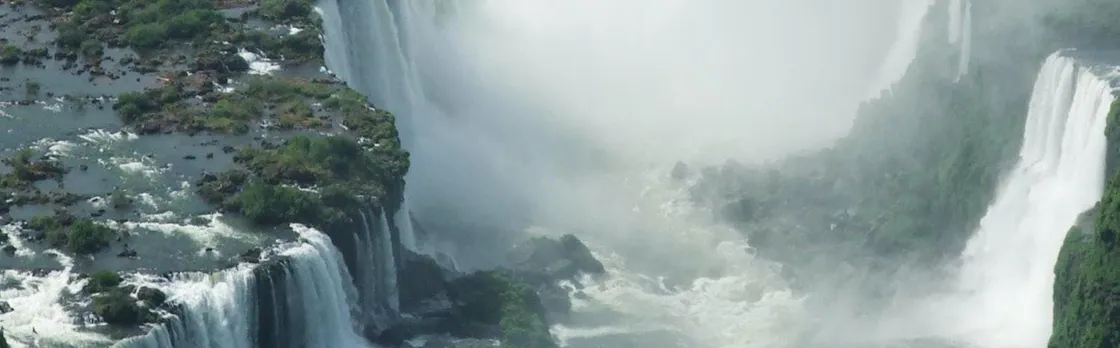 Iguassu falls panoramic helicopter flight