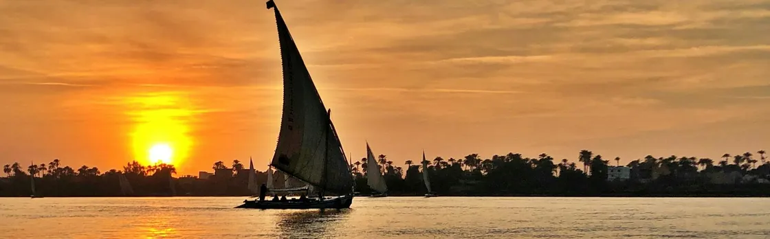 Sunset Cruise by Traditional Felucca with Luxor Temple by Night