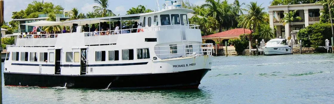 Miami celebrity boat tour and skyline views