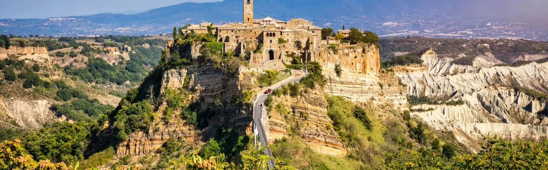 Orvieto and Civita E-Bike tour with private transfer from Rome