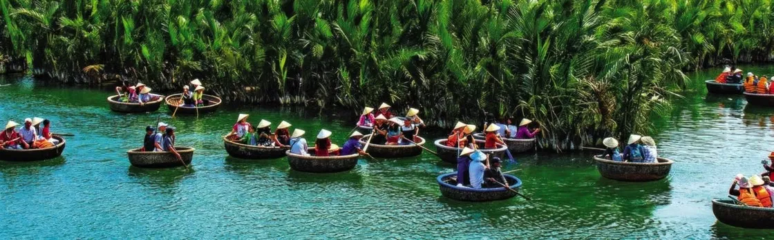Cooking class with market tour and coconut forest basket boat ride