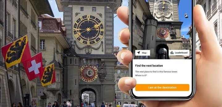 Bern exploration walking tour with smartphone game