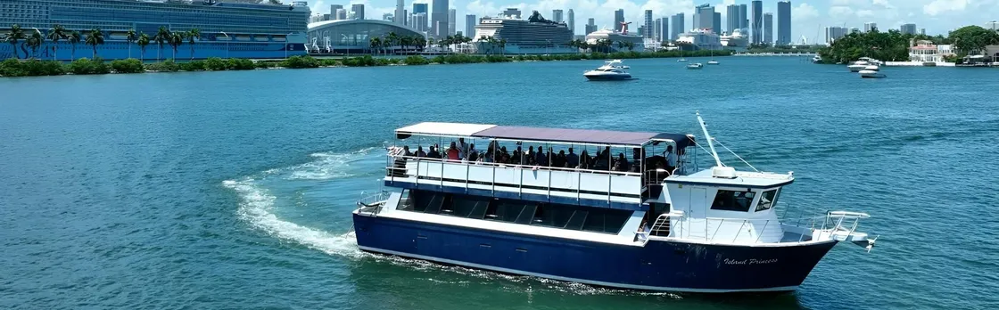 Biscayne Bay millionaire's row sightseeing boat tour