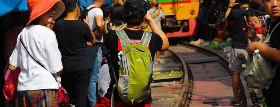 Railway market, floating market, salt farm and cycling tour from Hua Hin
