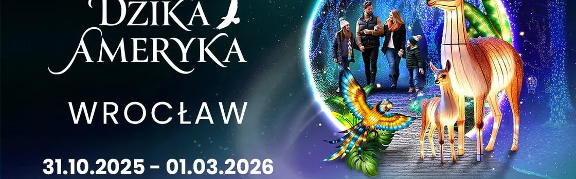 Wild America Garden of Lights exhibition at Zoo Wrocław