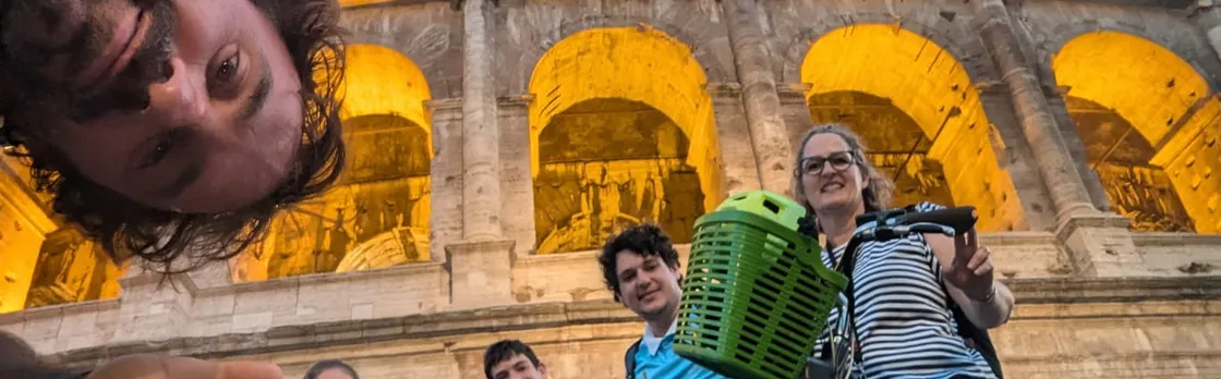 Rome at sunset is magic on two wheels