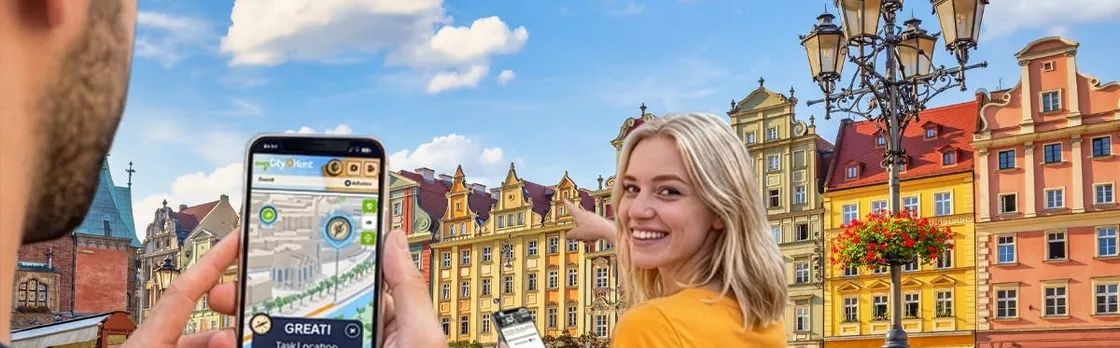 Self-guided digital scavenger hunt in Wroclaw