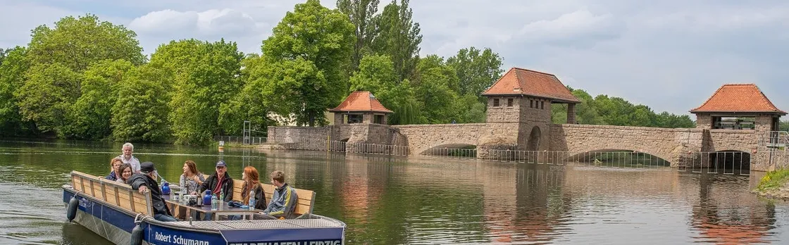 Leipzig city sightseeing cruise by motorboat