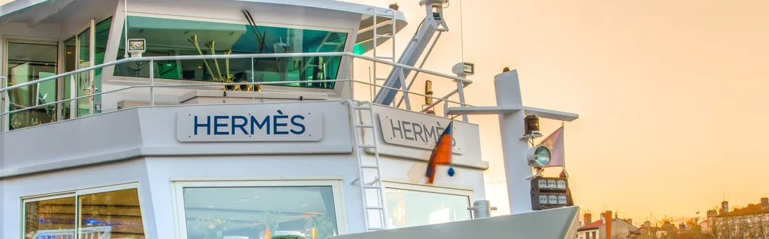 Lyon dinner cruise on the Hermès restaurant boat