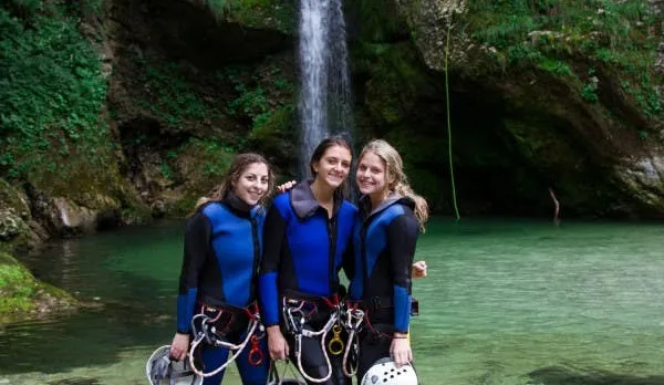 Canyoning and rafting experience in Bled