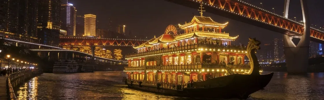 Private Yangtze River cruise by night in Chongqing