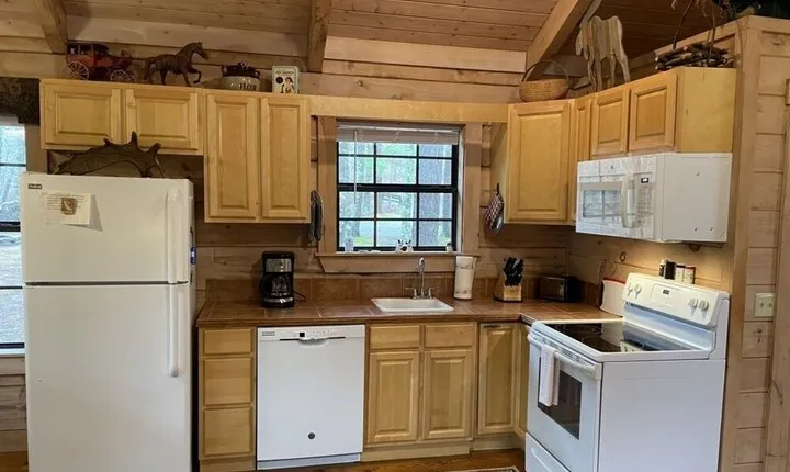 Private&Perfect! hot tub king bed fireplace dog&motorcycle friendly Studio Cabin by RedAwning