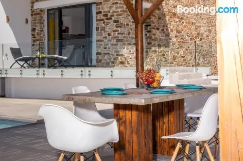Depis Naxos seafront private villa with pool
