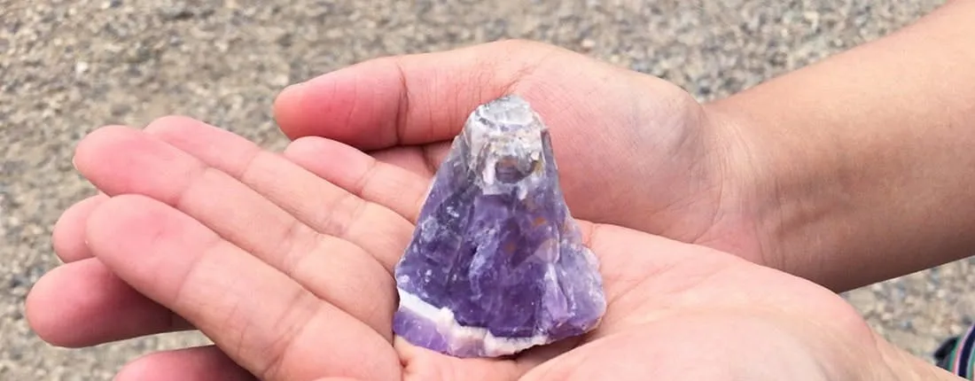 Explore an amethyst mine