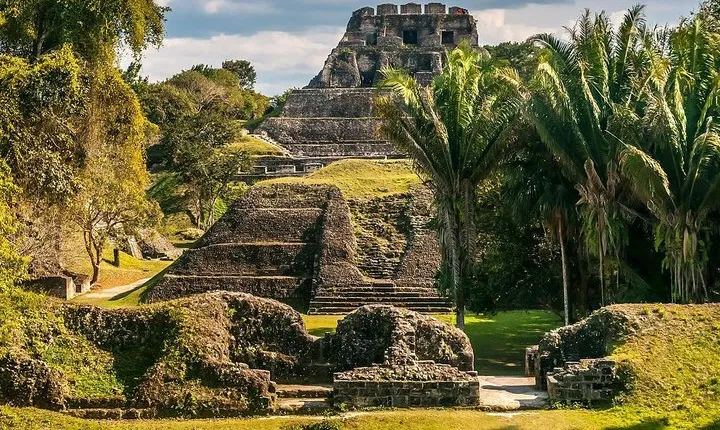 Xunantunich Mayan Ruin from Caye Caulker