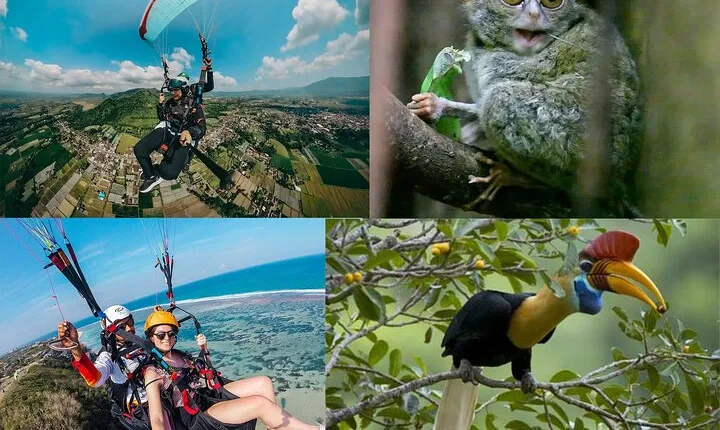 Paragliding and Tangkoko Natural Tourist Park include lunch