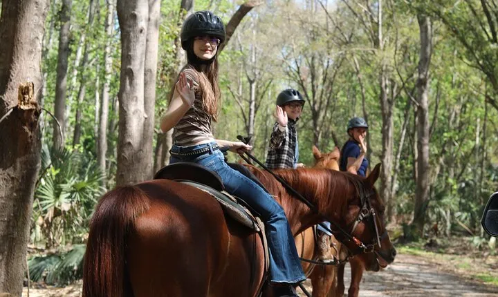 1 Hour Guided Horseback Trail Ride Rock Springs Run State Reserve