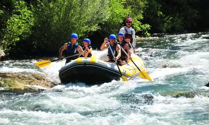 Private rafting on Cetina river with caving & cliff jumping,free photos & videos
