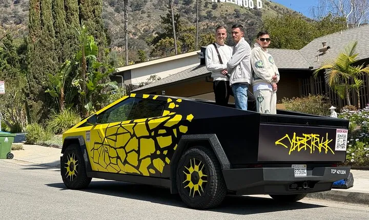 50min Driving Tour: Explore Hollywood in Cybertruck