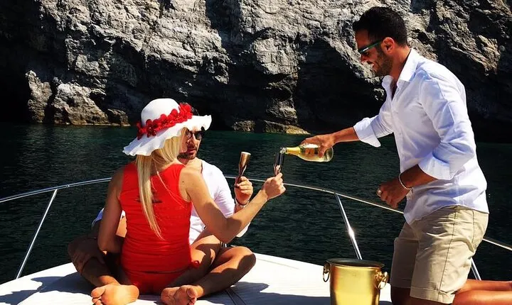 Private full day tour by boat along Positano and Amalfi