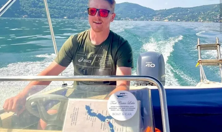 From 1H to 4H License Free Boat Rental 40cv Lake Como