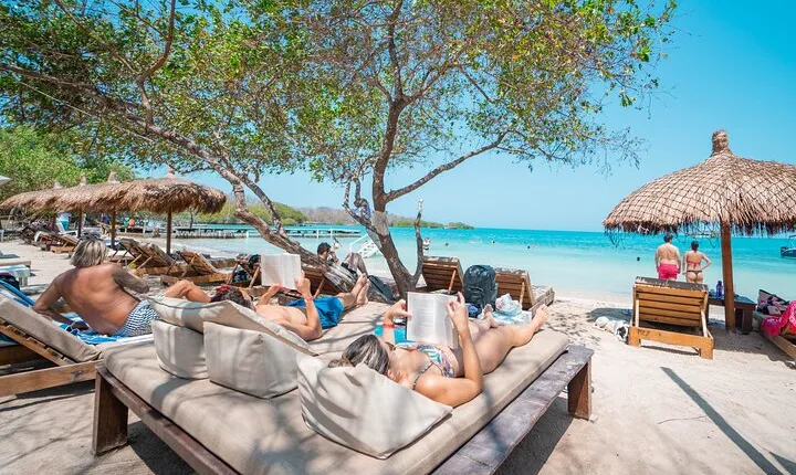 Enjoy a day on a private island in the Rosario Islands