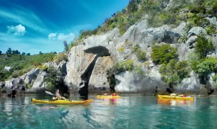 Lake Taupo - Maori Rock Carvings Package (Mountain Biking & Kayaking)