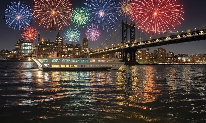 NYE Fireworks Cruise on the Grande Mariner With Dinner + Open Bar